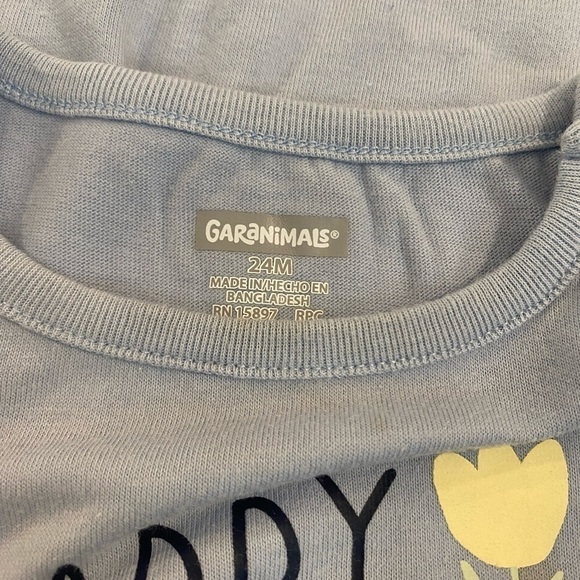 3/$15 SALE 24 Months Garanimals Daddy Makes Me Smile Light Blue Onesie - Picture 2 of 3